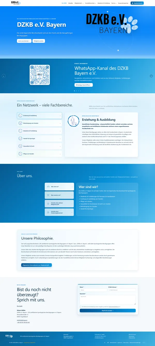 Webseite DZKB e. V. Bayern